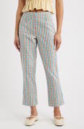 Faithfull the Brand Iria Check Cotton & Linen Capri Pants