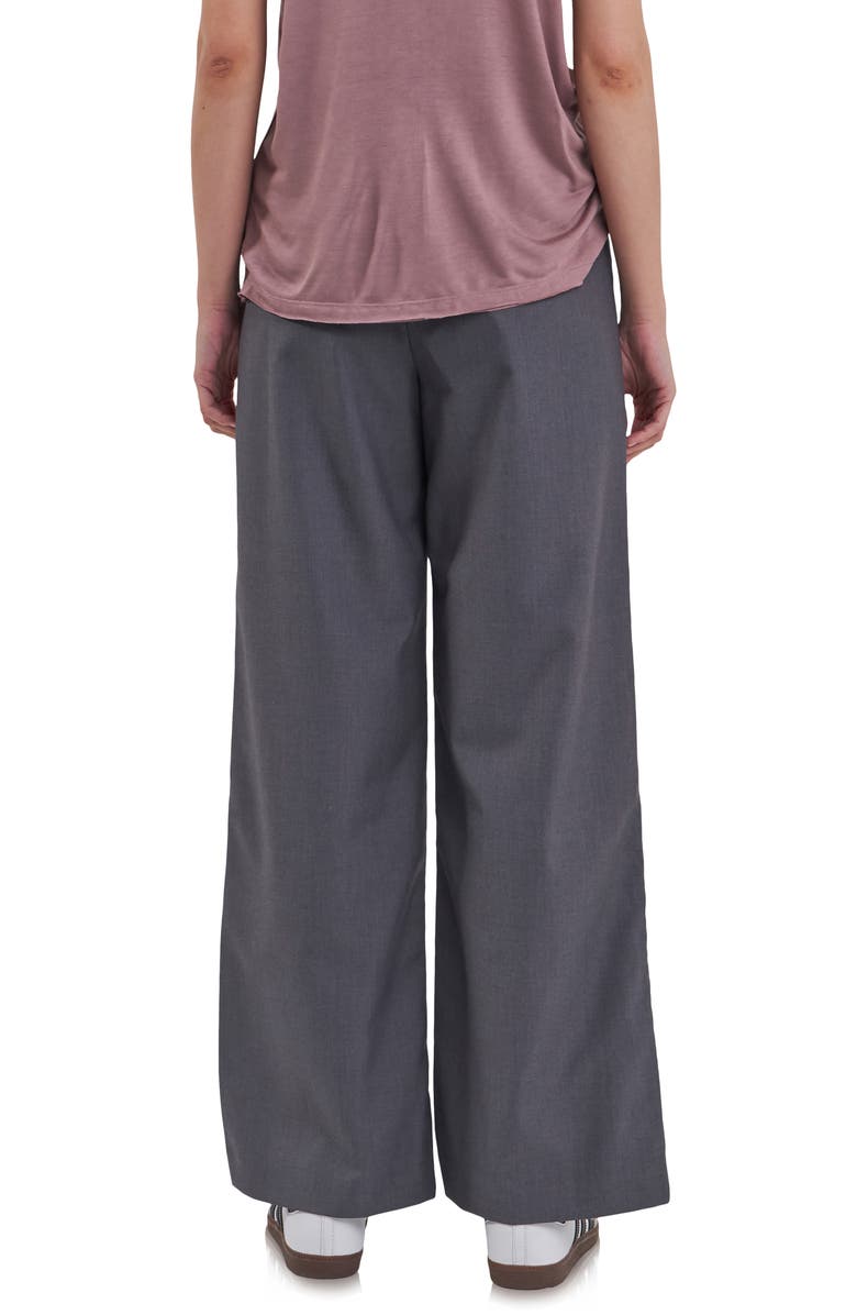 Grey Lab Relaxed High Waist Wide Leg Pants, Alternate, color, Heather Grey