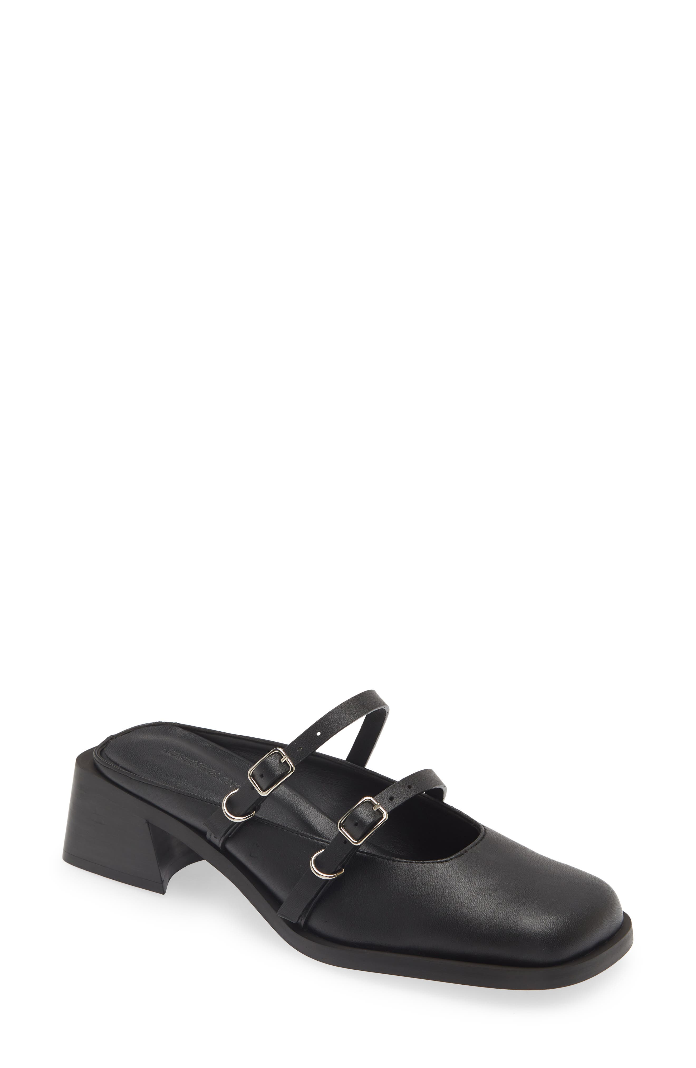 Justine Clenquet Andie Mary Jane Mule, Main, color, Black