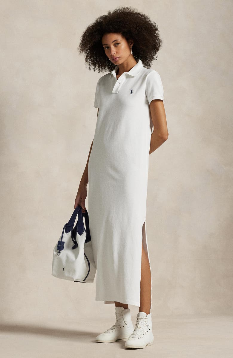 Polo Ralph Lauren Cotton Polo Dress, Alternate, color, White