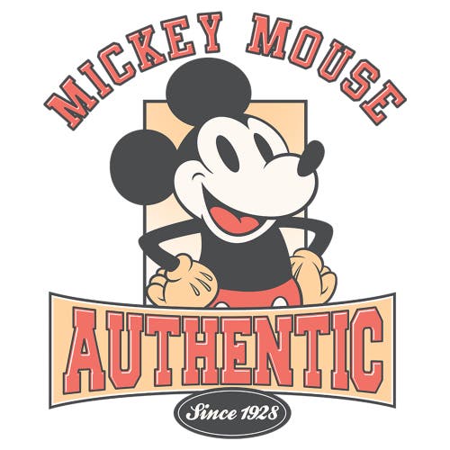 Mickey & Friends Authentic Since 1928 Graphic T-shirt In White