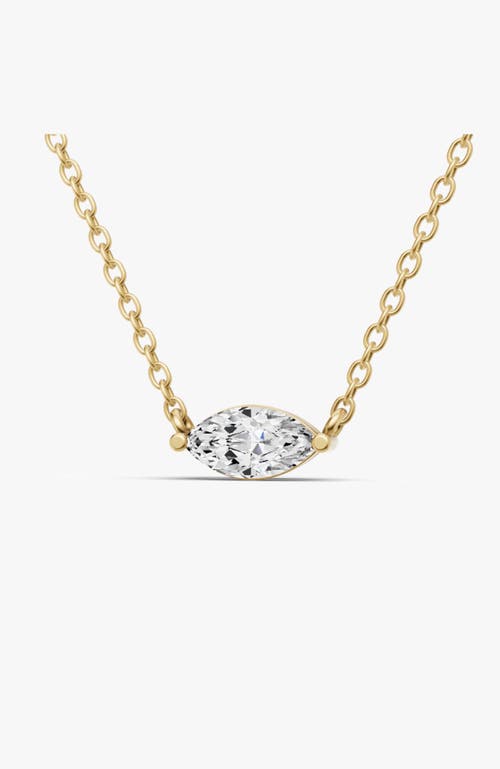 Sereia Official 14k Gold 0.5 Ct Lab Grown Round Marquise Shape Diamond Pendant In Yellow Gold