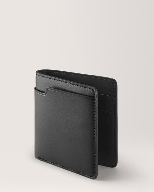 Carl Friedrik Large Bifold Wallet -  Vacchetta Leather - Black In Black