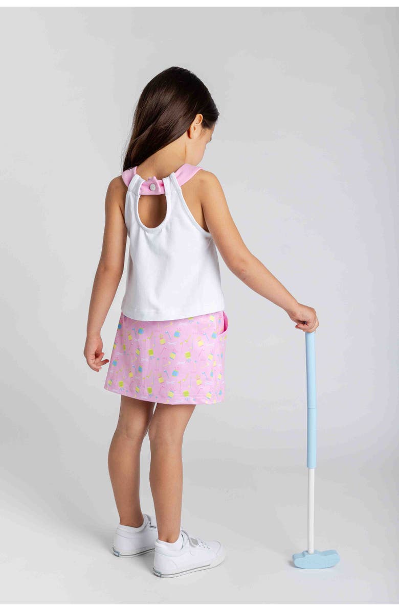 Florence Eiseman Top And Skort Set With Golf, Alternate, color, Pink/Multi