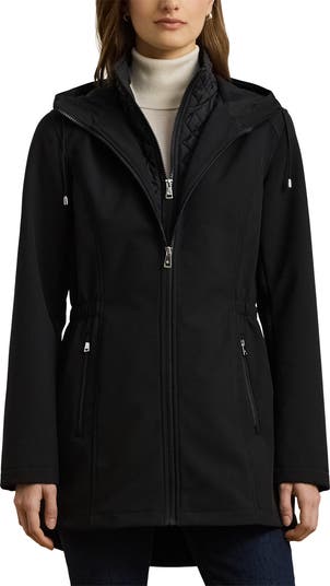 【Ralph Lauren】Quilted Bib Hooded ソフトシェル ジャケット Lauren Ralph Lauren Quilted Bib Hooded Softshell Jacket