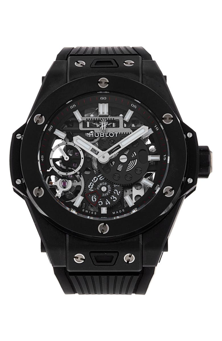 Watchfinder & Co. Hublot Preowned Big Bang Rubber Strap Watch, 45mm, Main, color, 