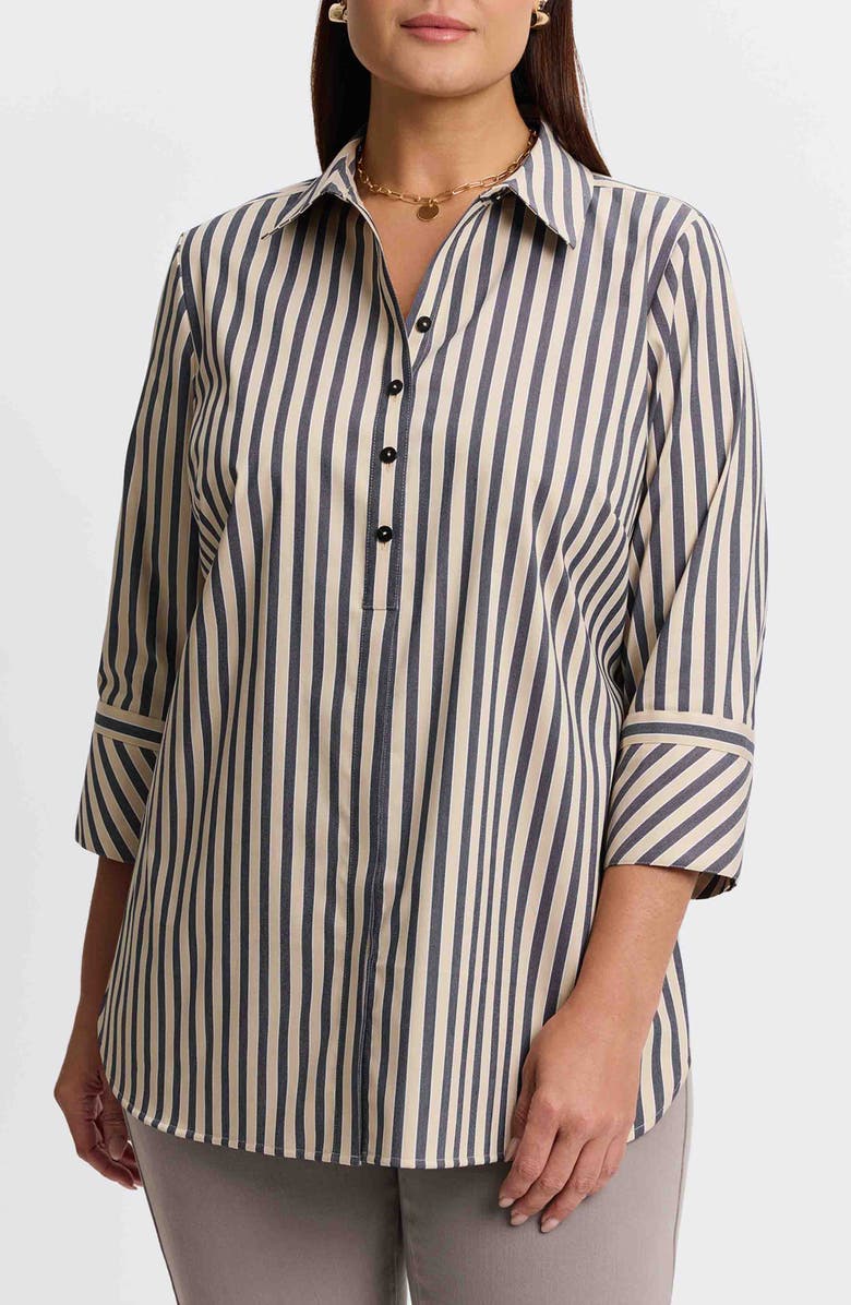 Foxcroft Madison Neutral Stretch Shirt, Main, color, 