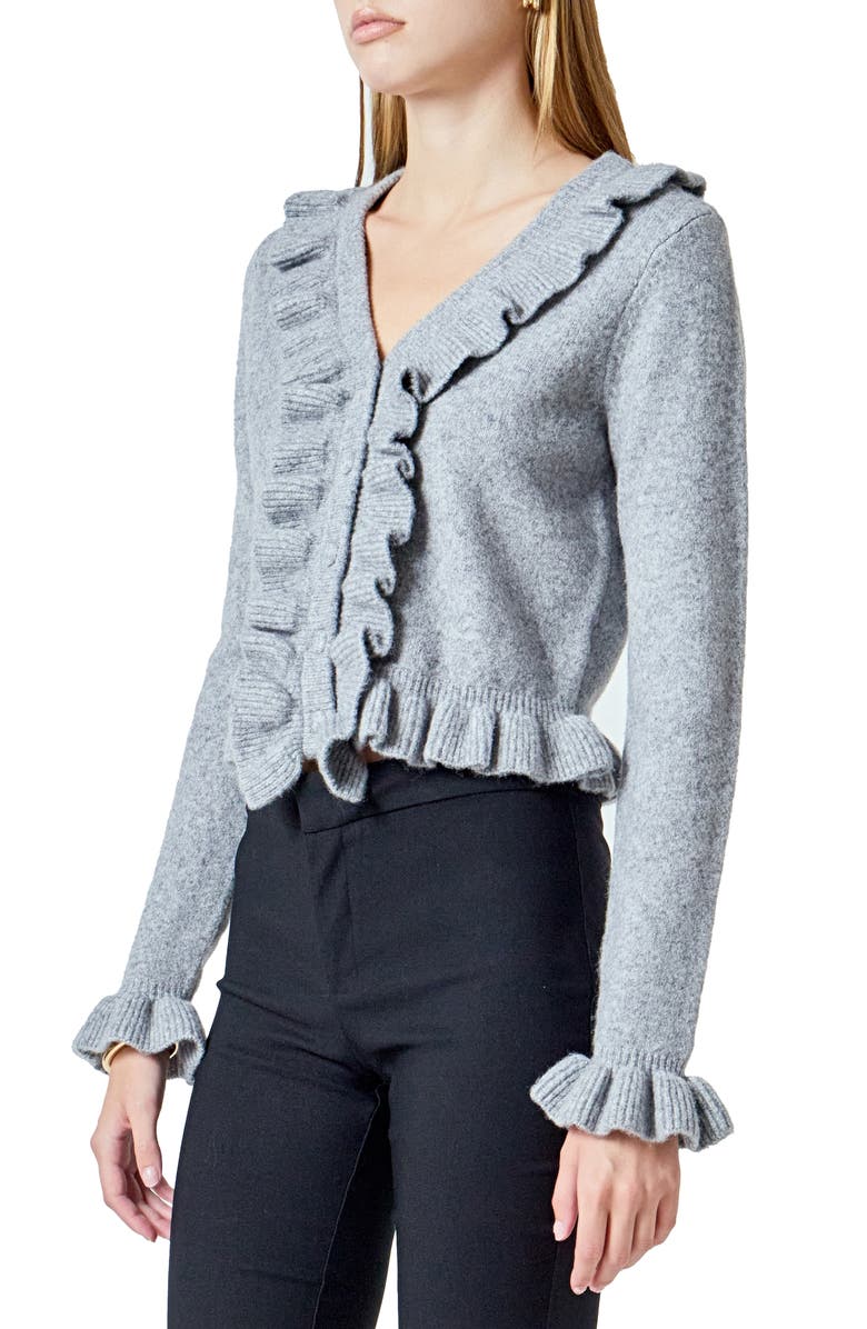 Endless Rose Ruffle Crop Cardigan, Alternate, color, 