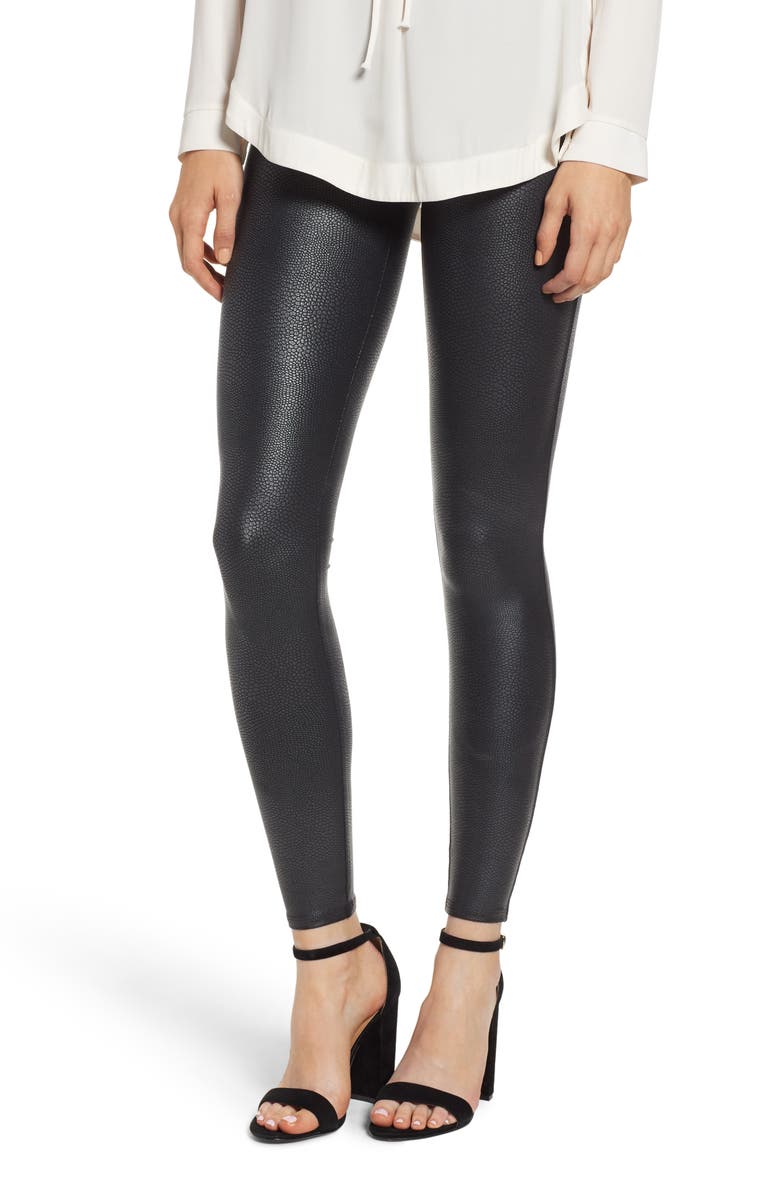 SPANX<sup>®</sup> Pebbled Faux Leather Leggings, Main, color, 