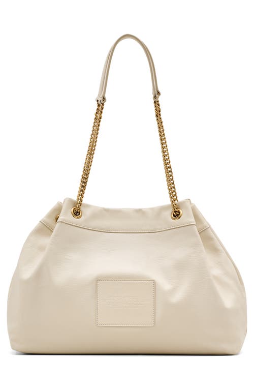Marc Jacobs Women's The Chain Sack Leather Shoulder Bag In Cloud White