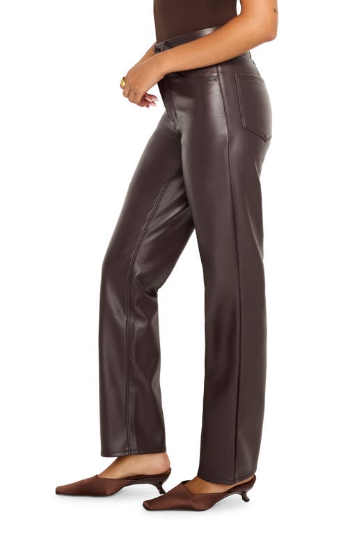 Good American Better Than Leather Faux Leather Good Icon Pants In Bark003
