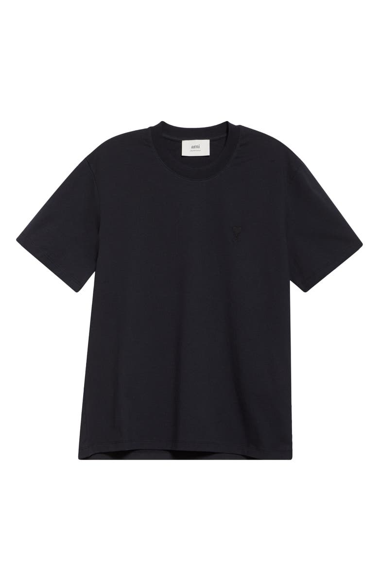 AMI PARIS Ami de Coeur Organic Cotton T-Shirt, Alternate, color, Black/001