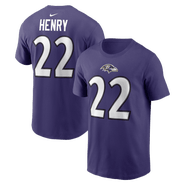 Nike Men's Nike Derrick Henry Purple Baltimore Ravens Name & Number T-Shirt