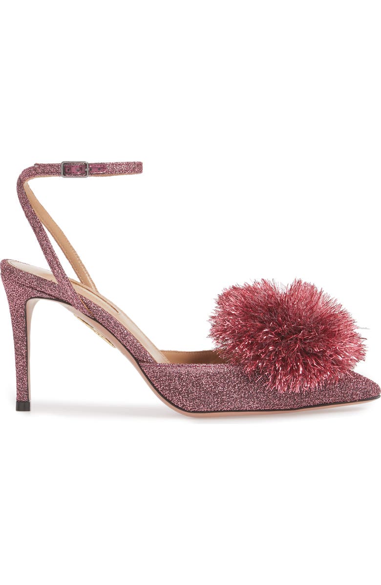 Aquazzura Powder Puff Ankle Strap Pump, Alternate, color,
