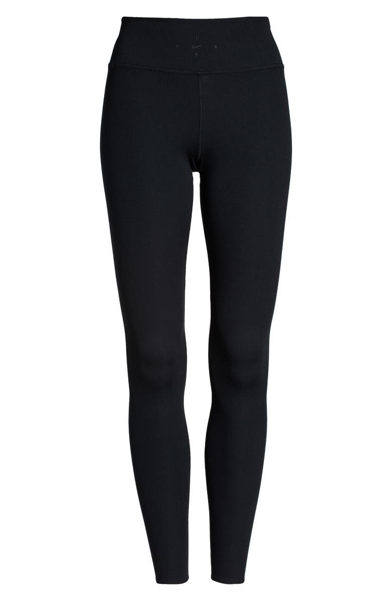Nike One Luxe Dri-FIT Rib Leggings, Alternate, color, 