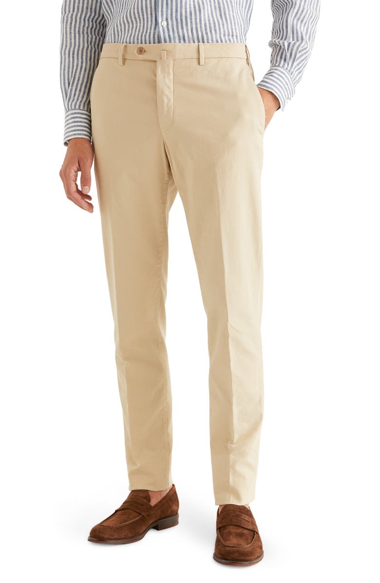 Loro Piana Pantaflat Stretch Cotton Pants, Main, color, D490 Tidal Foam