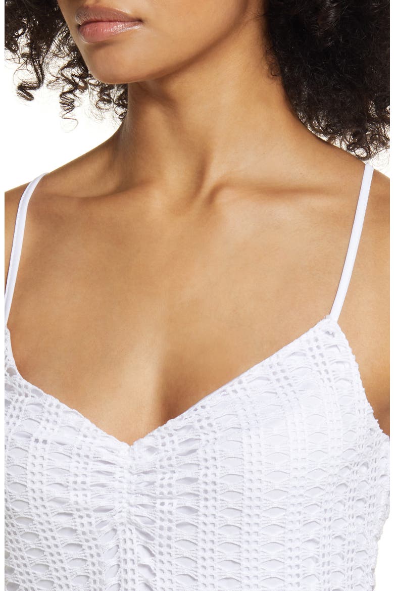 Blake Crochet Midi Dress, Alternate, color, BRIGHT WHITE