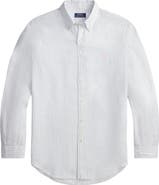 Polo Ralph Lauren Classic Fit Stripe Linen Button-Down Shirt