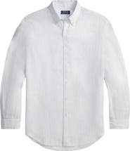 Polo Ralph Lauren Classic Fit Stripe Linen Button-Down Shirt