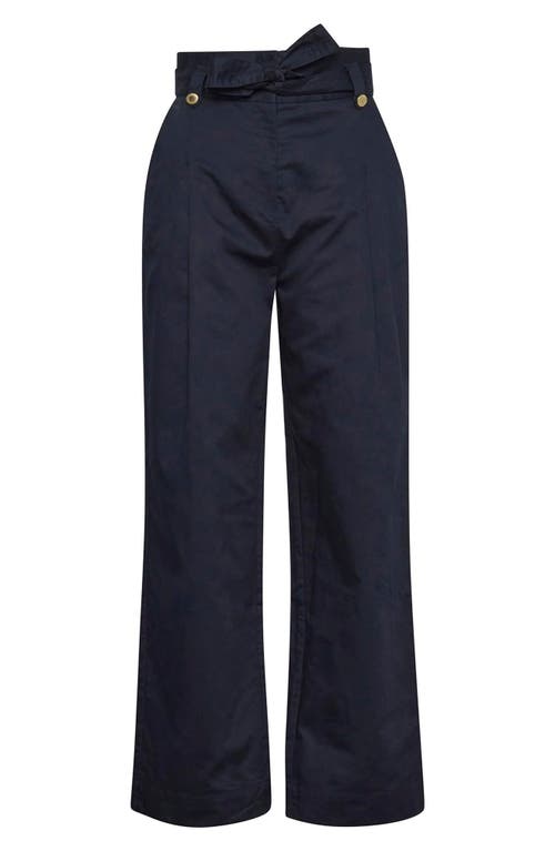 Barbour Elsie Cotton Sateen Pants In Dark Navy