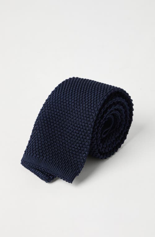 Brunello Cucinelli Silk Knitted Tie In Blue