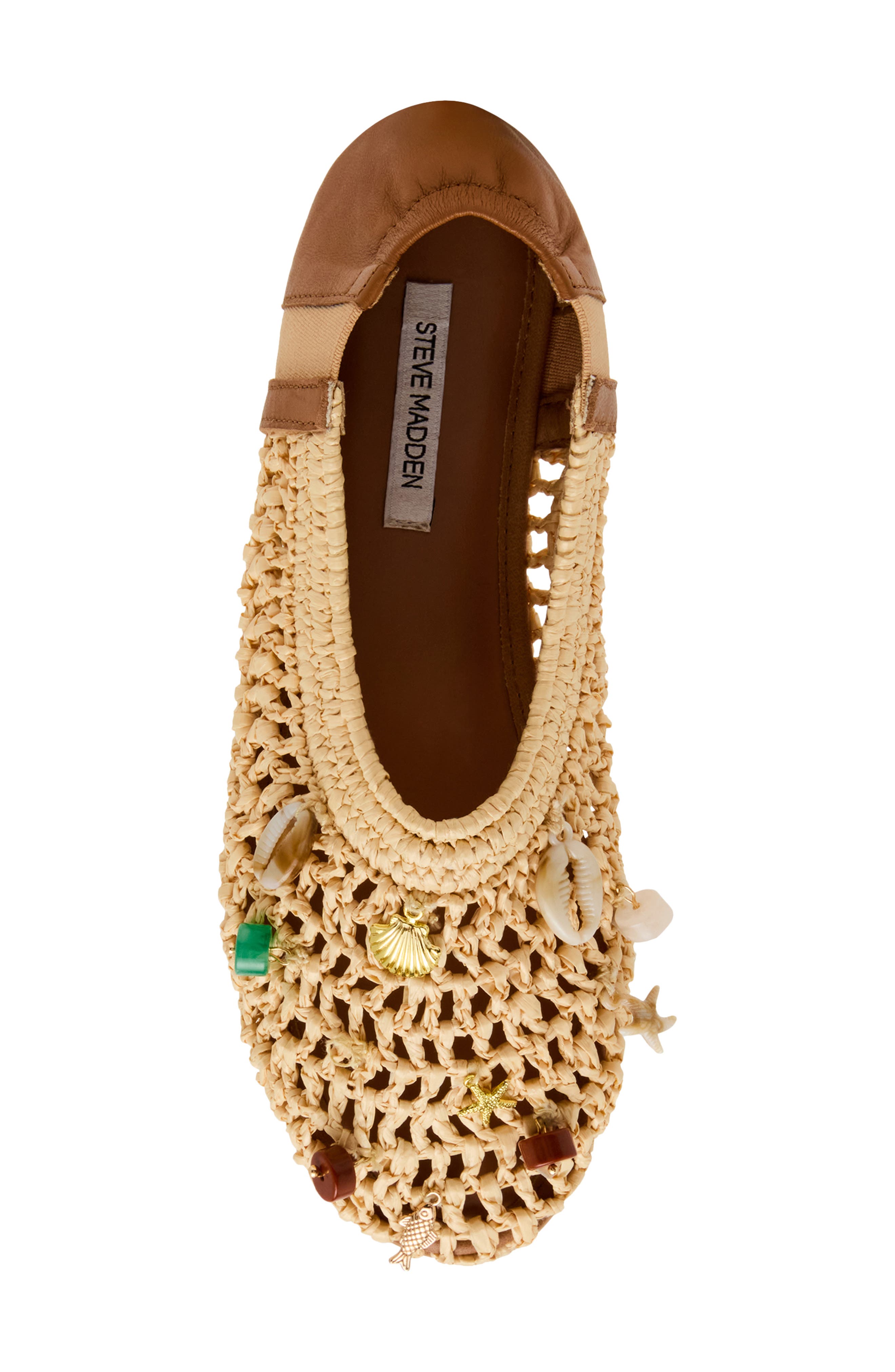 Steve Madden Meela Charm Flat, Alternate, color, Natural Raffia