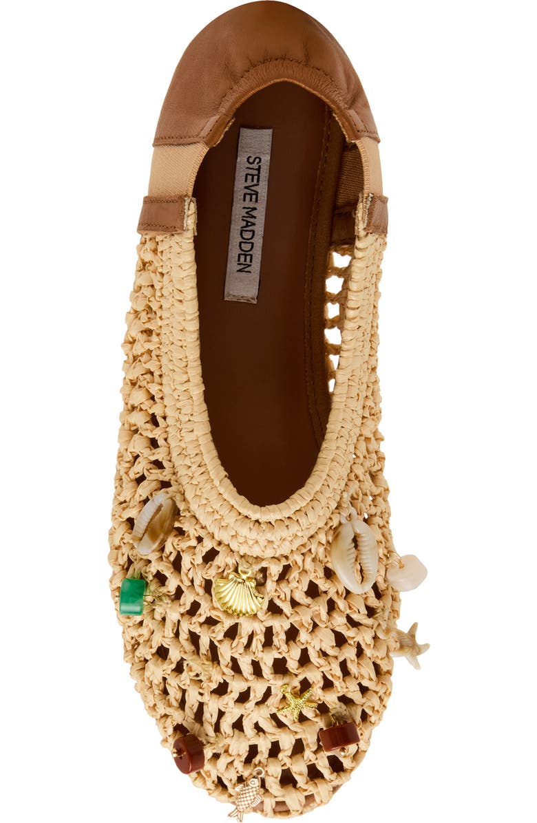 Steve Madden Meela Charm Flat, Alternate, color, Natural Raffia