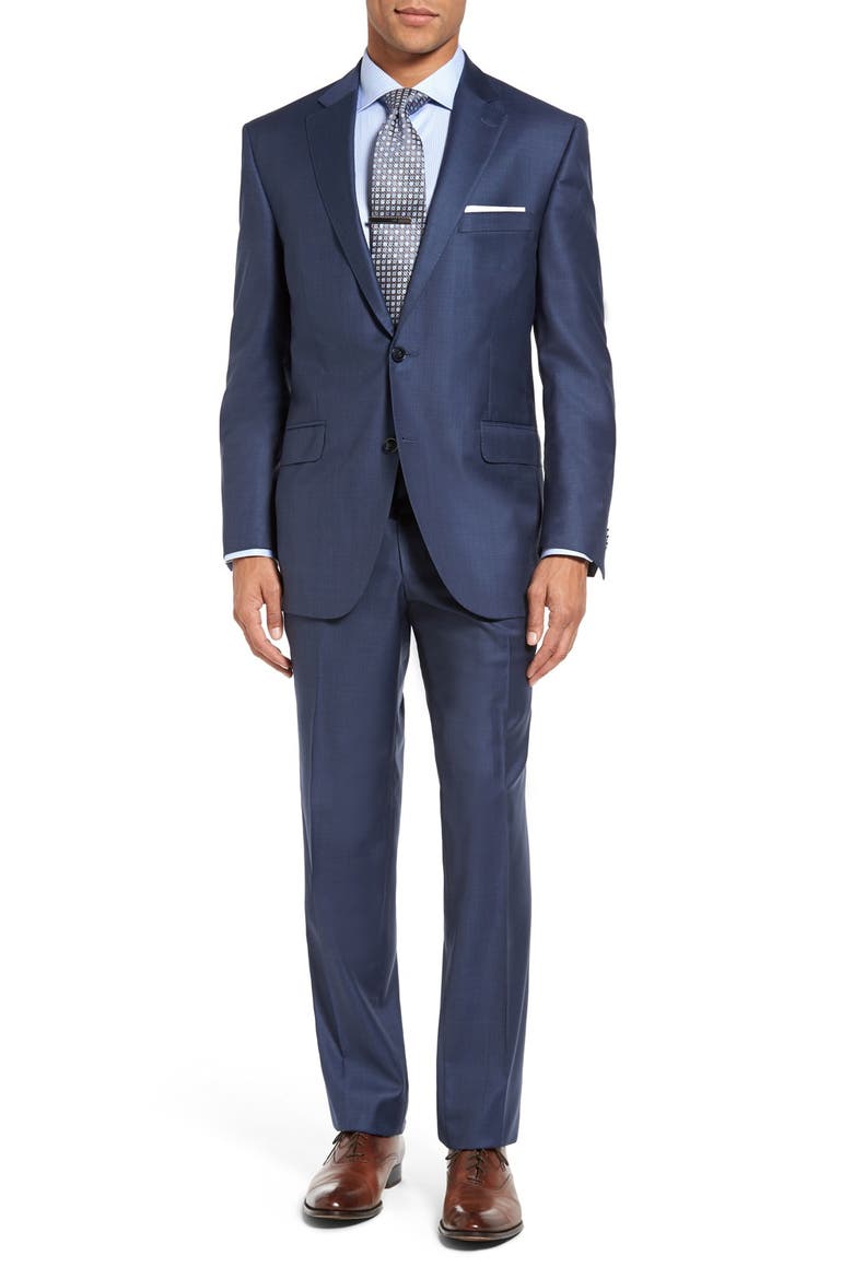 Flynn Classic Fit Blue Wool Suit, Main, color, BLUE
