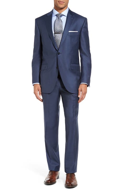 Flynn Classic Fit Blue Wool Suit (Regular, Big, Short & Tall)