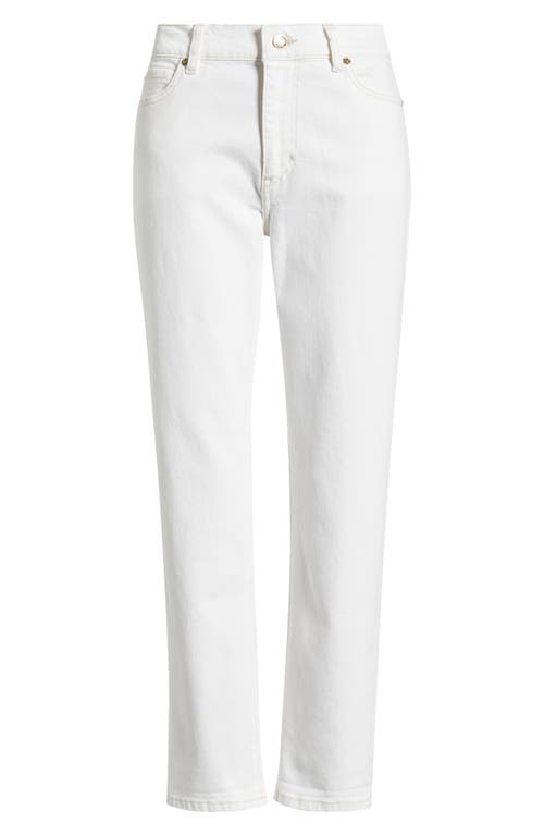 Frame The Borrowed Mid Rise Boyfriend Jeans In White