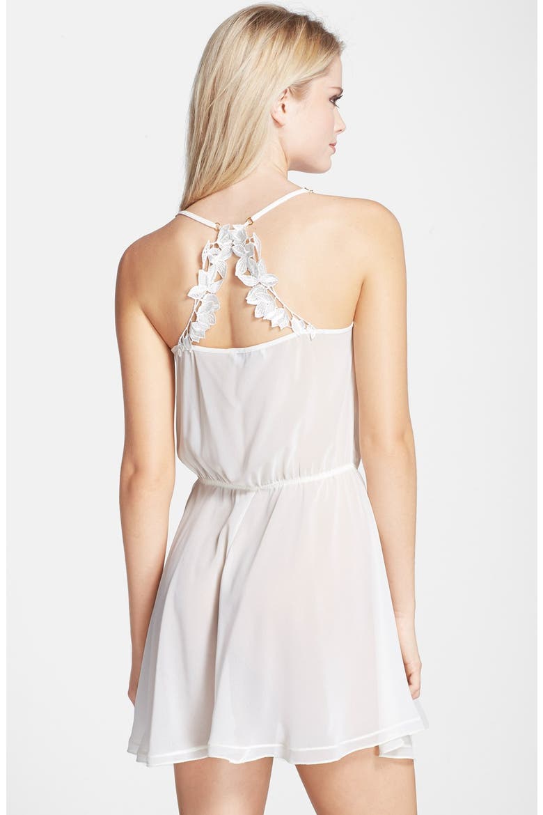 'Blossom II' Chiffon Babydoll, Alternate, color, IVORY