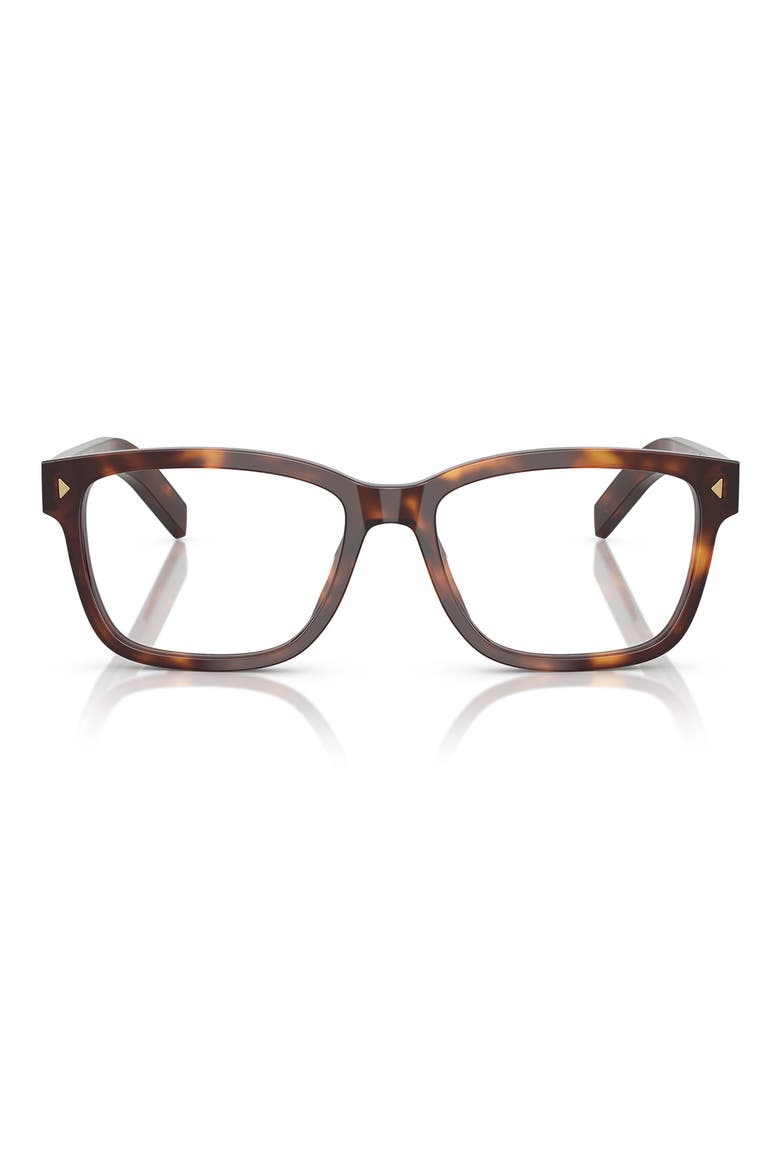 55mm Rectangular Optical Glasses, Main, color, HAVANA
