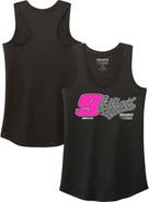 HENDRICK MOTORSPORTS TEAM COLLECTION Women's Hendrick Motorsports Team Collection Black Chase Elliott Name & Number Racer Back Tank Top