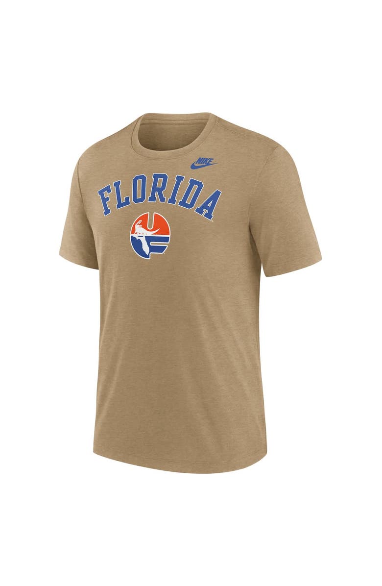 Nike Men's Nike Heather Light Brown Florida Gators Legacy Arch Tri-Blend T-Shirt, Alternate, color, Light Brown