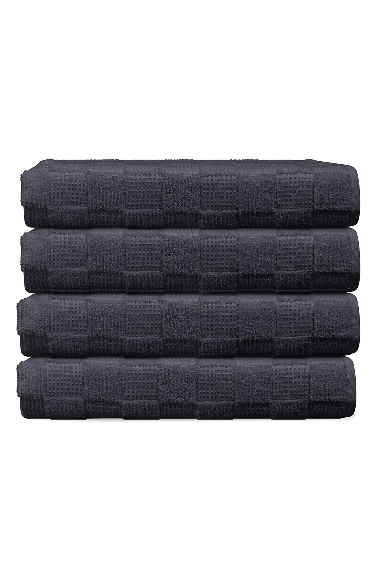 DePera Waffle Terry 4-Piece Turkish Cotton Washcloths