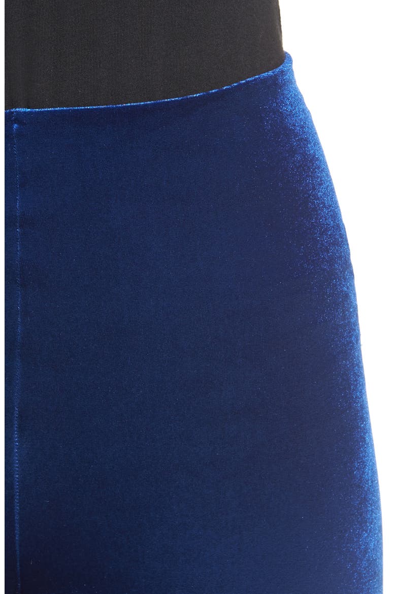 Perfect Control Top Velvet Leggings, Alternate, color, SAPPHIRE