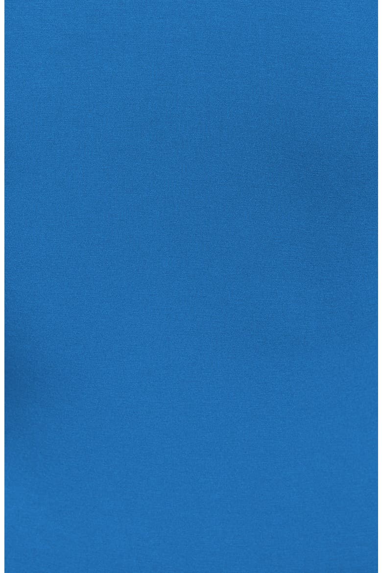 Contrast Trim Jersey Midi Dress (Nordstrom Exclusive), Alternate, color, BLUE