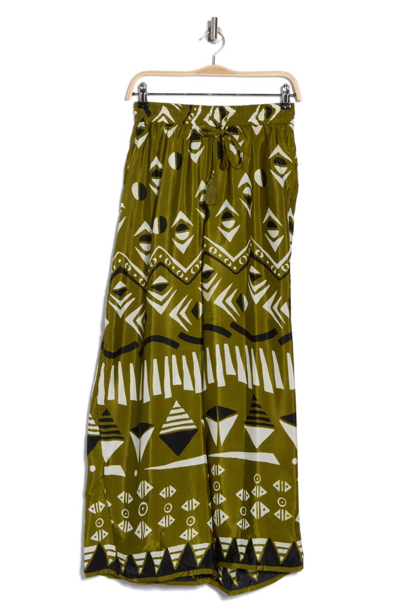 T Tahari Drawstring Waist Wide Leg Pants, Alternate, color,