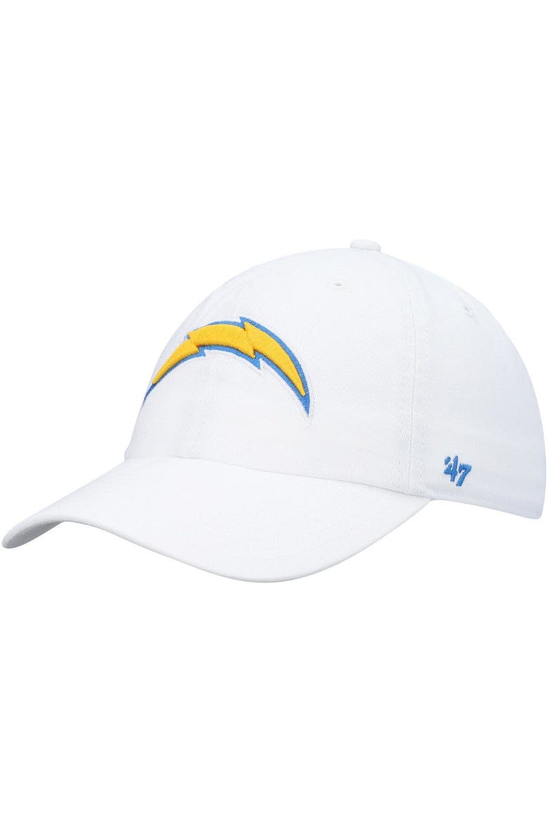 Men's '47 White Los Angeles Chargers Clean Up Adjustable Hat, Main, color, White
