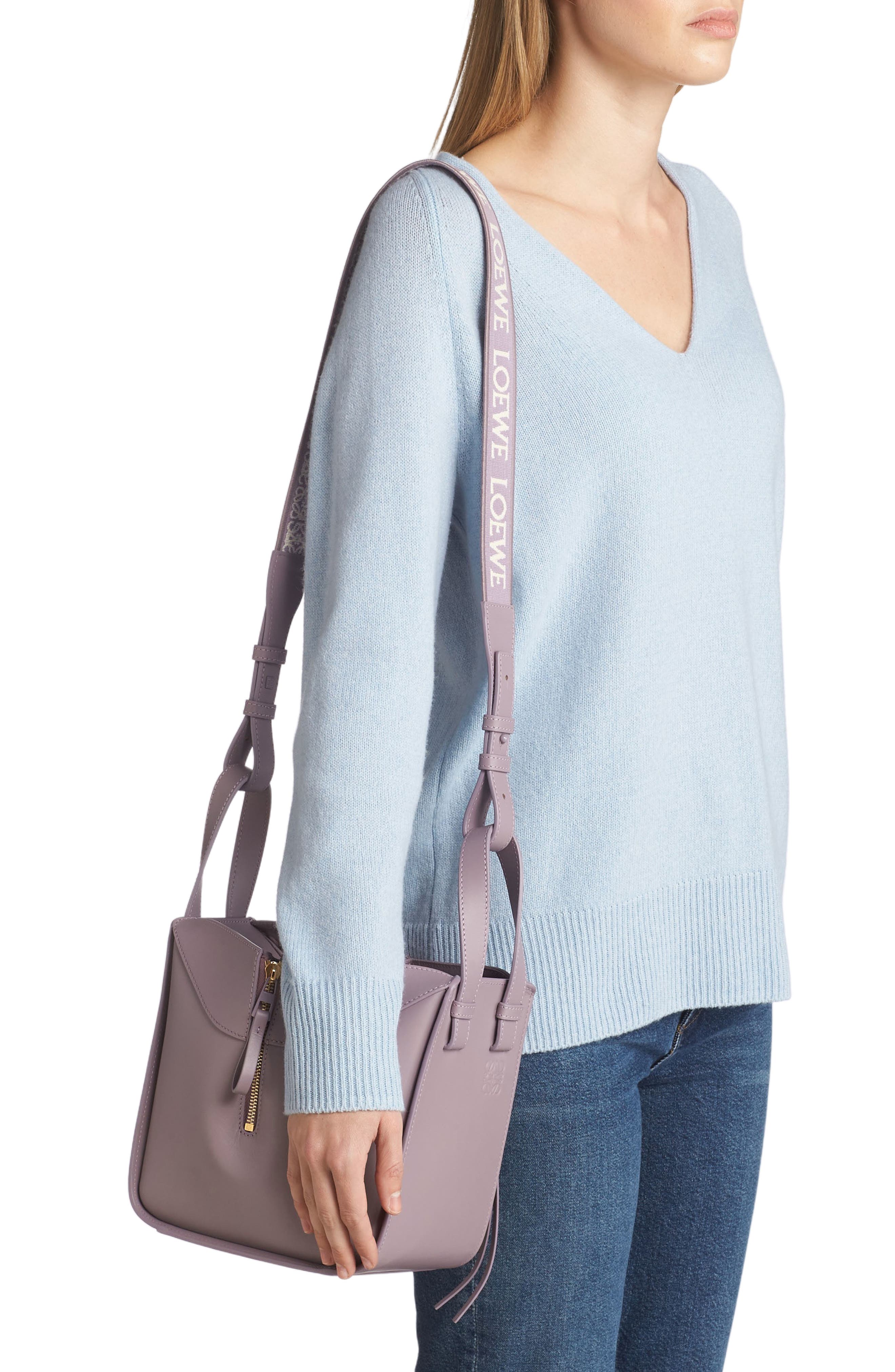 Loewe Compact Hammock Satin Calfskin Handbag, Alternate, color, 