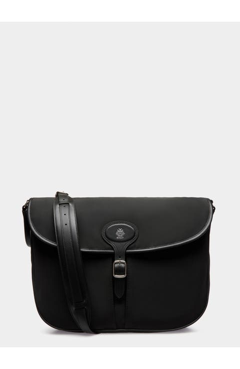 B-Light Messenger Bag in Nylon and Leather