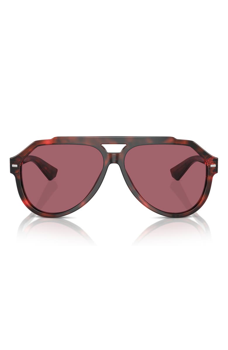 Dolce&Gabbana 60mm Pilot Sunglasses, Alternate, color,