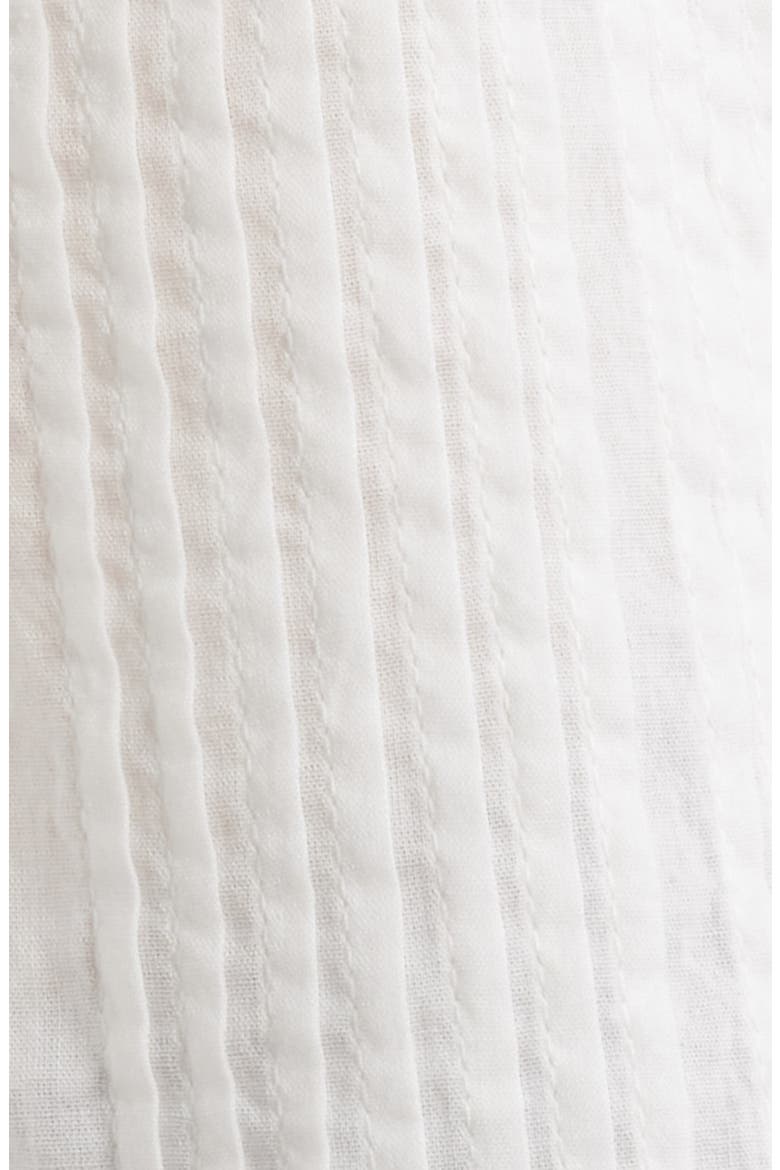 Mare Ruffle Cotton Button-Up Top, Alternate, color, WHITE