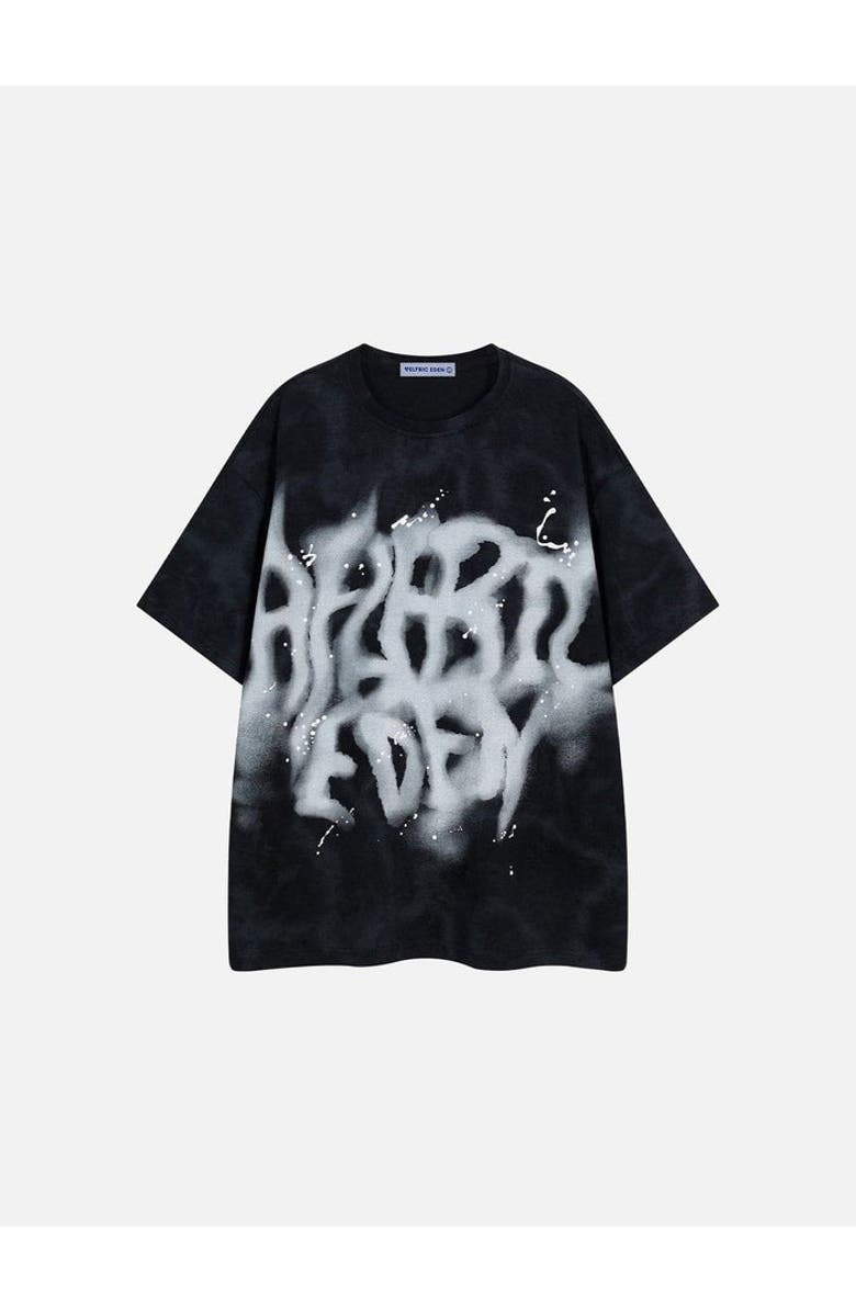 AELFRIC EDEN Washed Abstract Graphic Tee, Alternate, color, Black