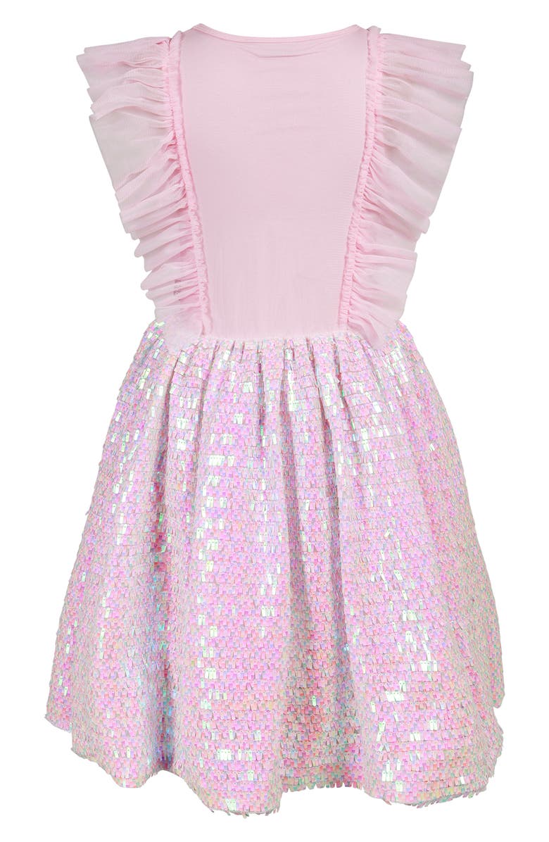 Rock Your Kid Kids' Sequin Ruffle Party Dress, Alternate, color, Multi Pink