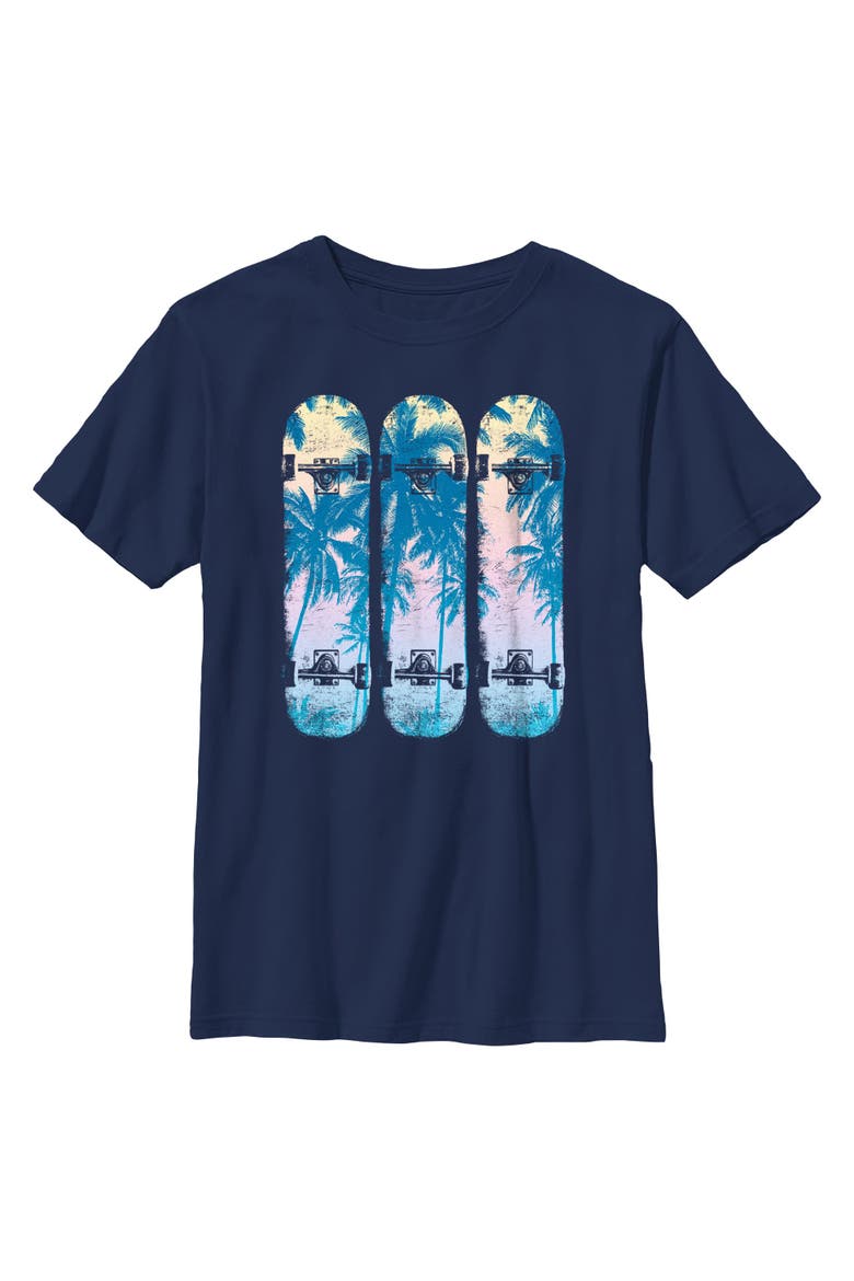 Boy's Lost Gods Paradise Skates  Graphic T-Shirt, Main, color, Navy Blue