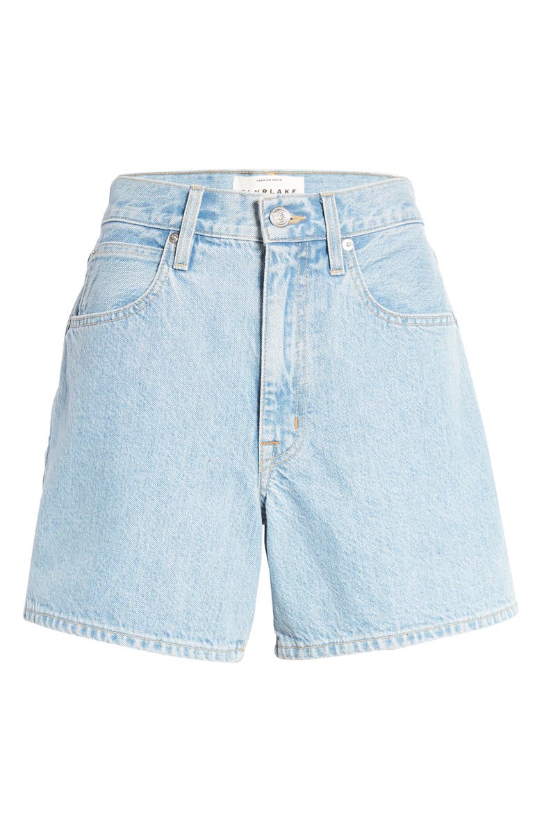 SLVRLAKE Walker High Waist Denim Shorts, Alternate, color, Clear Skies