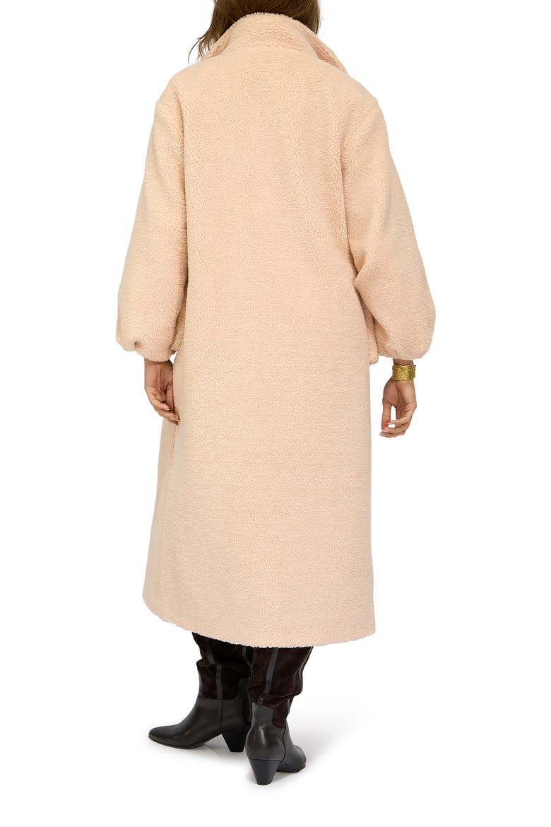 Cozy Nights Faux Shearling Bouclé Coat, Alternate, color, DUSTY PINK