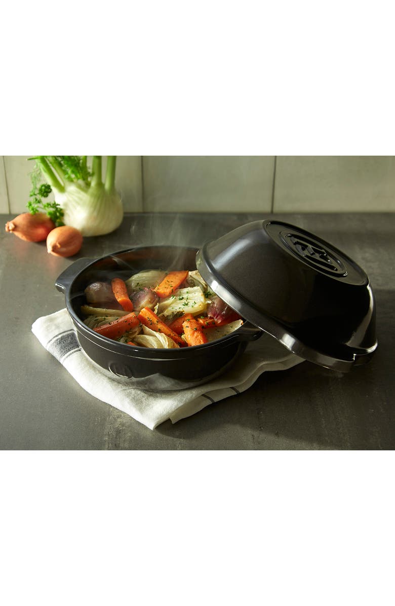 Emile Henry Bread & Potato Pot, Alternate, color, Charcoal