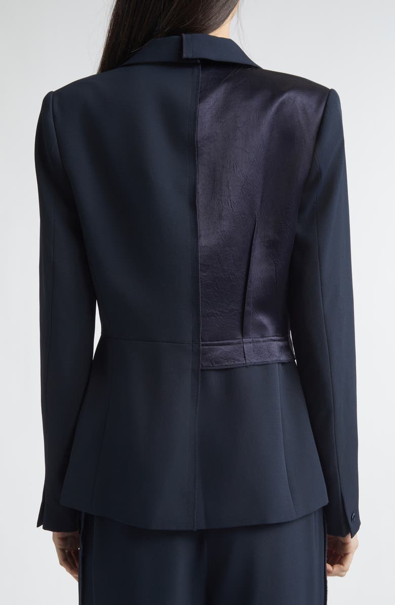 Jason Wu Collection Cady & Washed Twill Blazer, Alternate, color, Ultra Navy